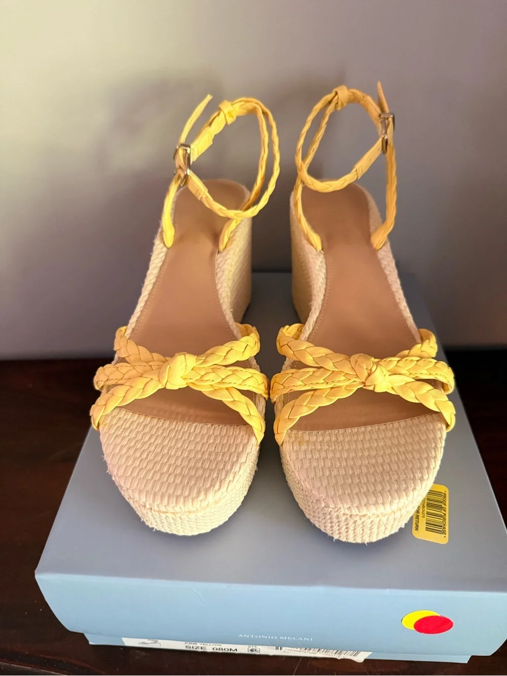 Antonia Melani Lorinna. June yellow. Size 8. Worn once
